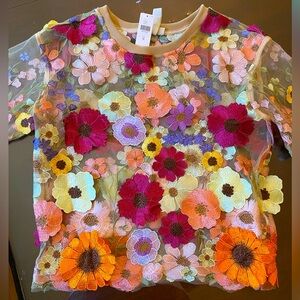 Floral Anthropologie top, nwt